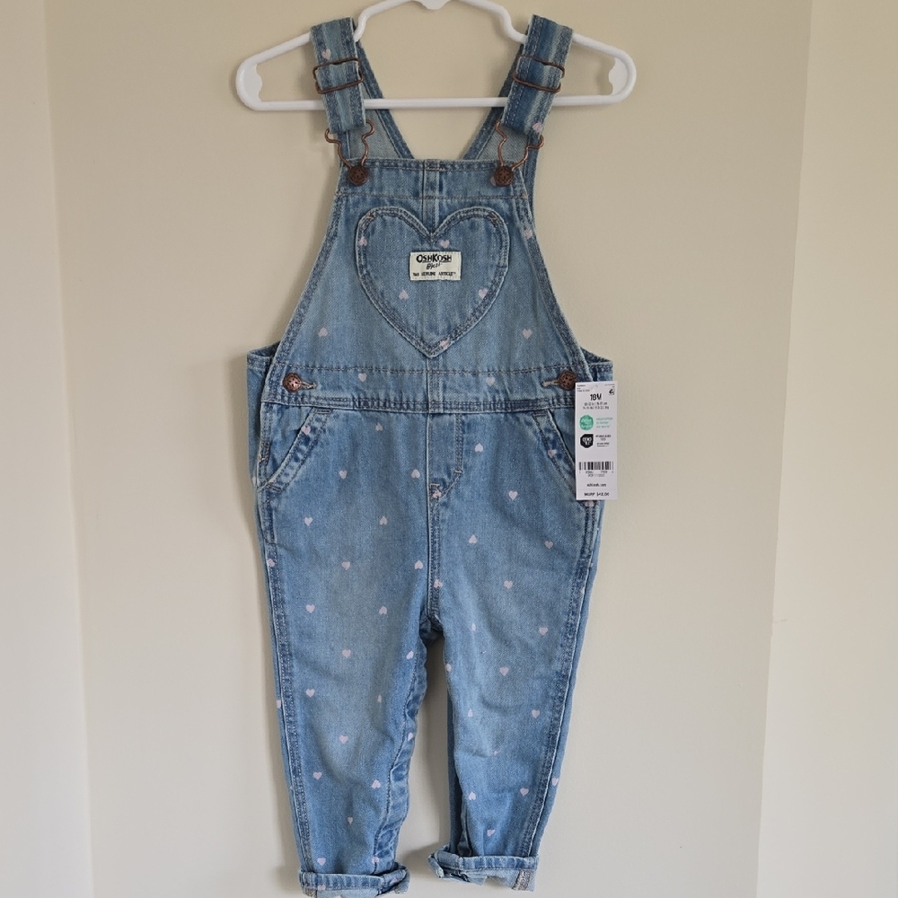 OshKosh B'gosh Light Blue Heart Overalls